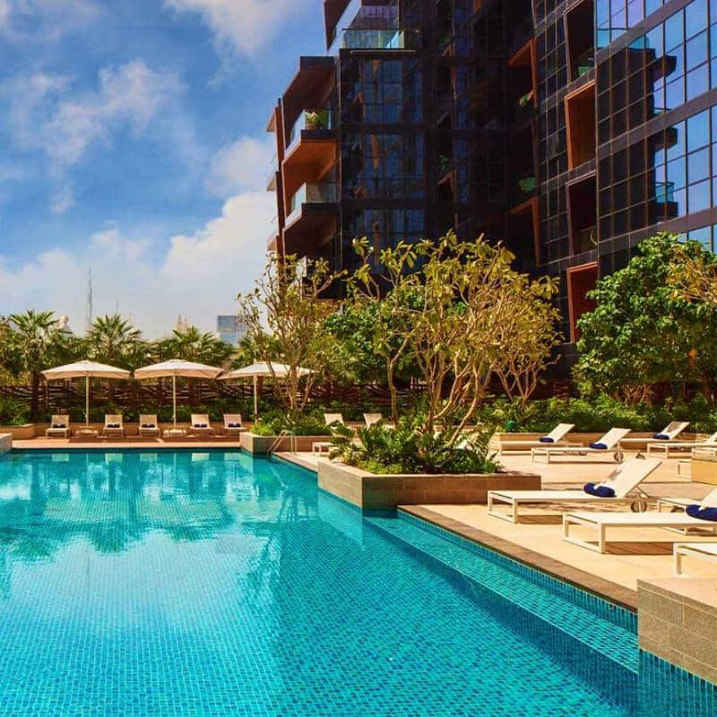 Double Tree by Hilton Dubai M Square Pool at the DoubleTree by Hilton Dubai M Square Ultimate Dubai Creek Feature